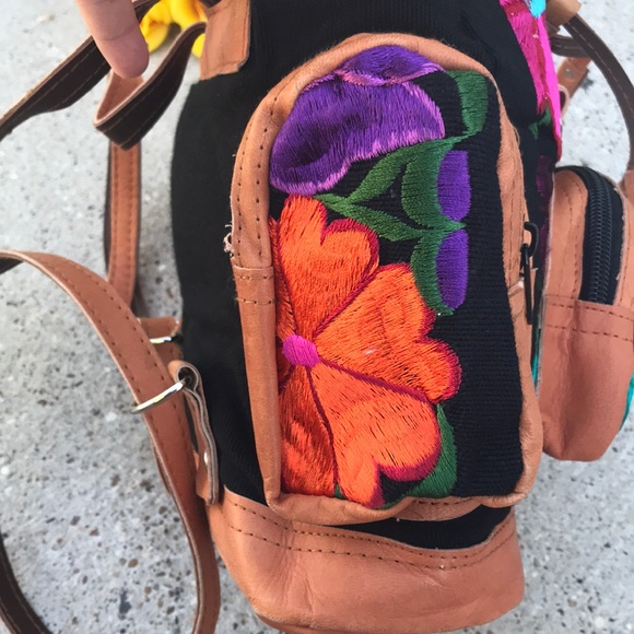 Mexican Embroidered Handmade Mini Backpack! - Picture 6 of 8